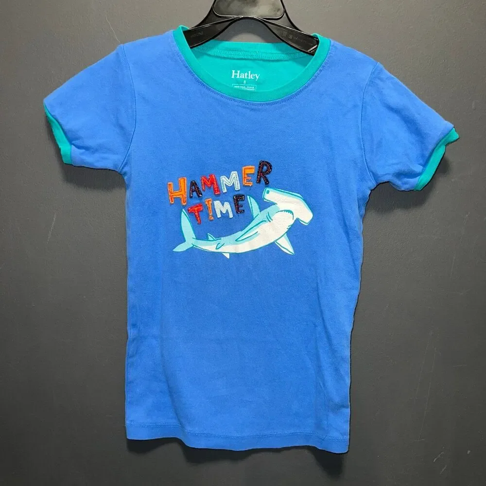 Hatley Short Pajamas Set LOT Boys size 8 Hammerhead Shark Pirate Print